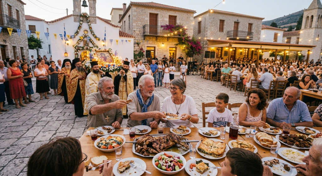 Un couple de retraités français accueilli chaleureusement lors d'un panigyri en Grèce